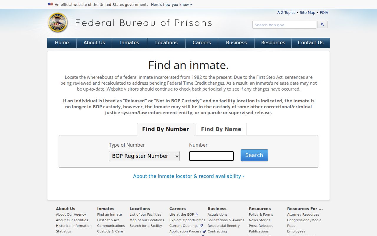 Clearwater County criminal record federal inmate locator