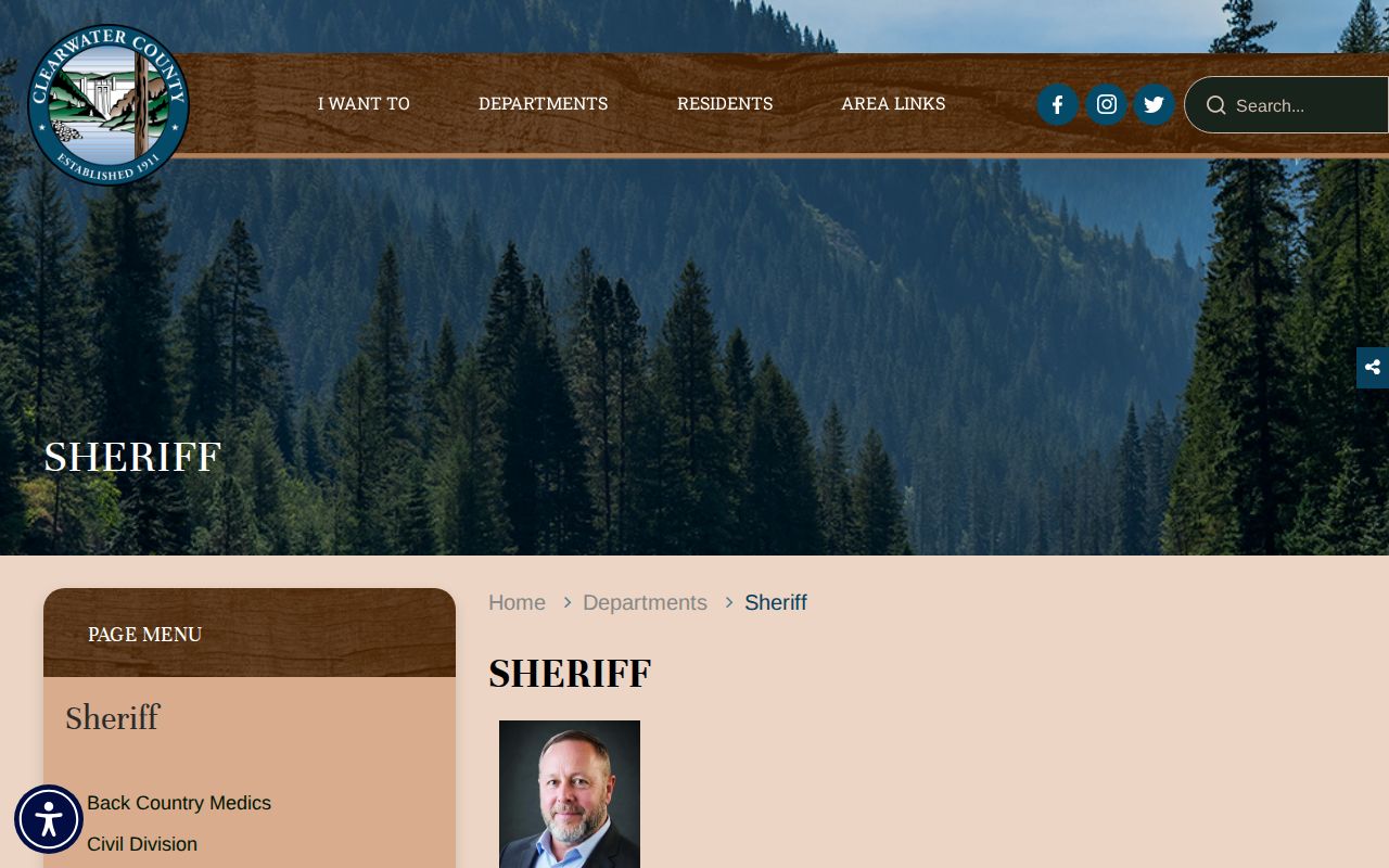Clearwater County criminal history sheriff records contact