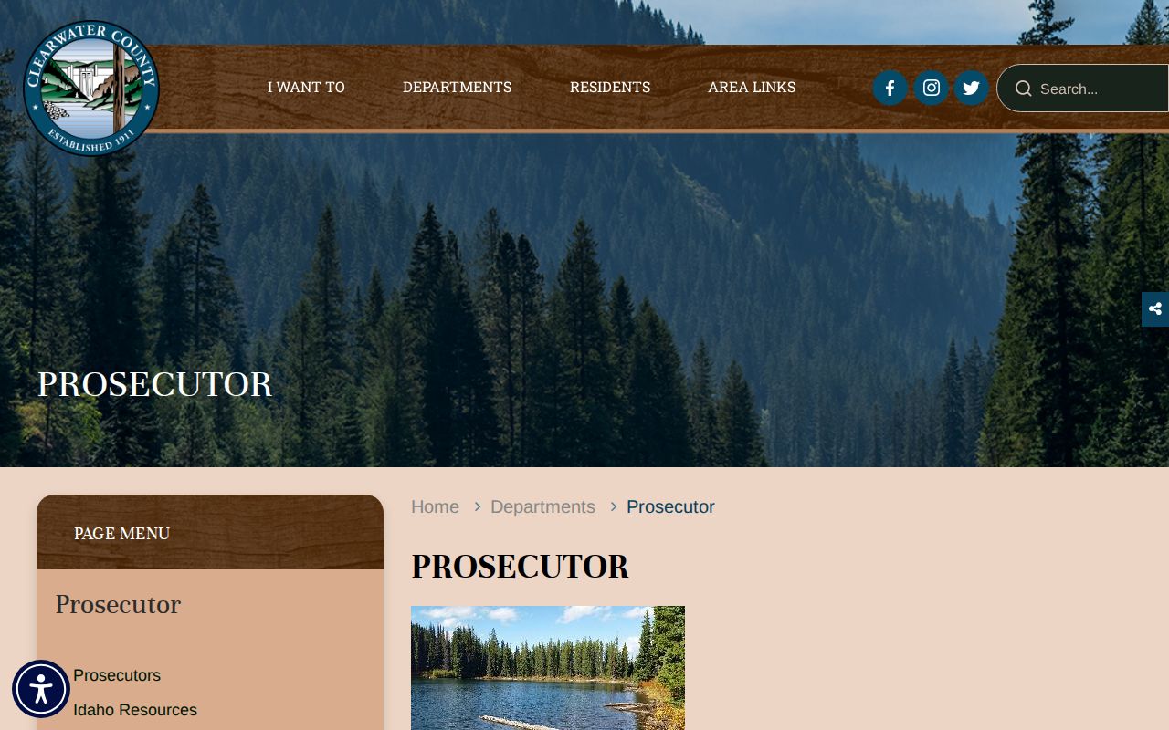 Clearwater County Prosecuting Attorney information for Orofino criminal cases