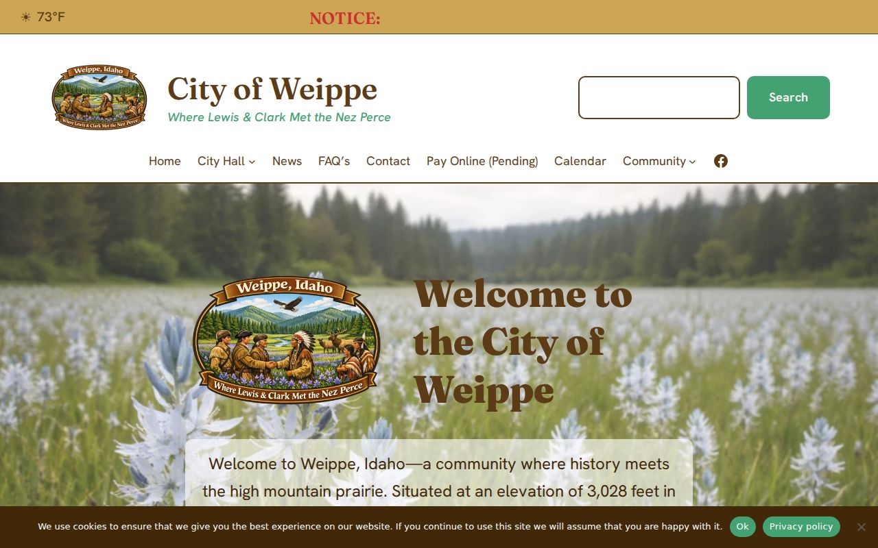 Official City of Weippe records routing resource
