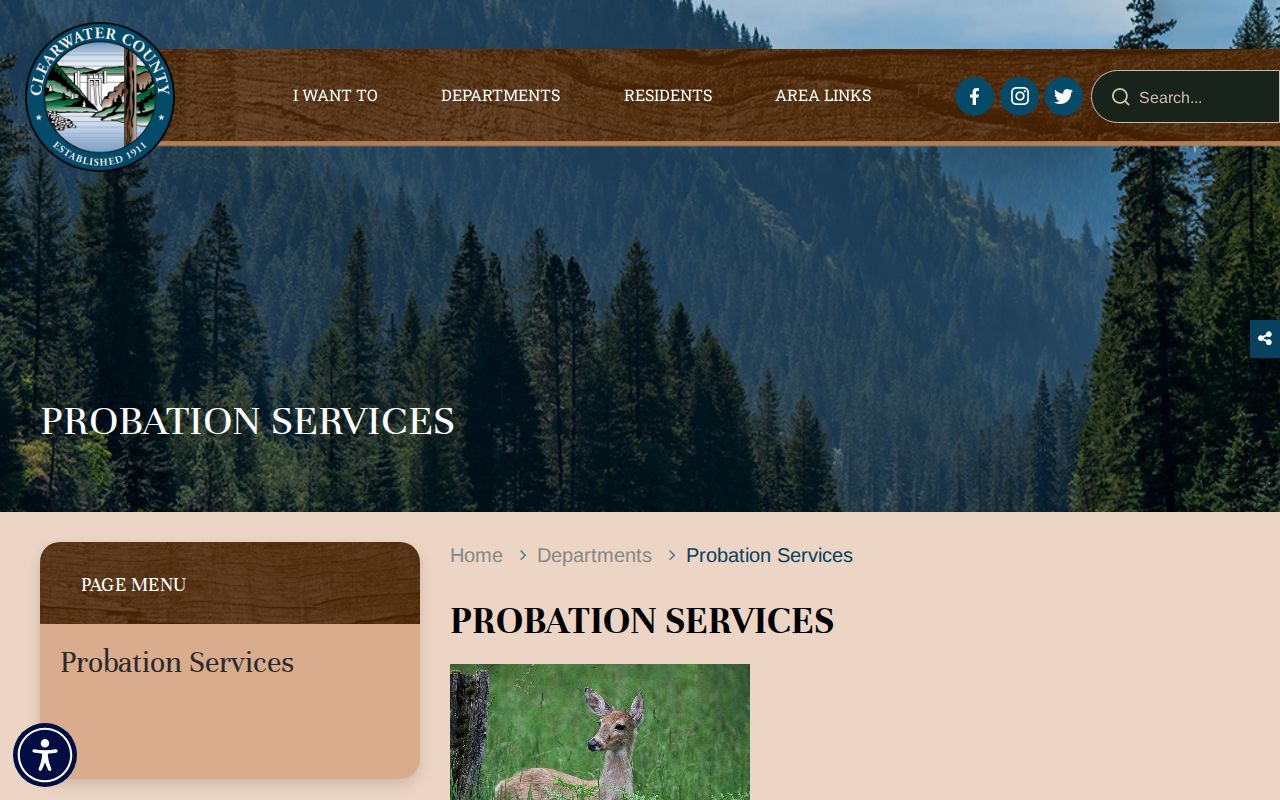Clearwater County juvenile court services information for Weippe